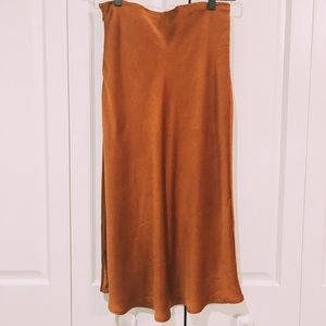 Classy Brown Midi Skirt